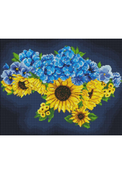 Diamentowa mozaika - Kwitnąca Ukraina 40x50cm