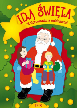 Kolorowanka z naklejkami Idą święta