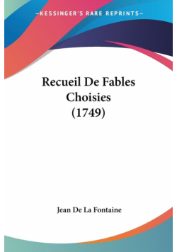 Recueil De Fables Choisies (1749)