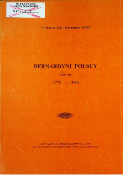 Bernardyni polscy Tom III