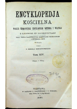 Encyklopedja Kościelna Tom XIV 1881 r.