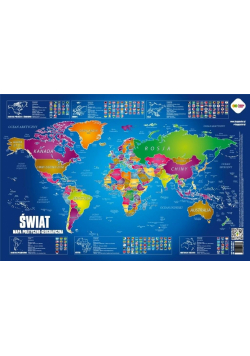 Plansza edukacyjna Mapa Świata HAPPY COLOR