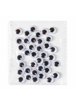 Samoprzylepne ruchome oczka 8mm 36szt
