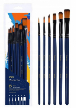 Zestaw pędzli Finenolo miękki nylon 6szt.