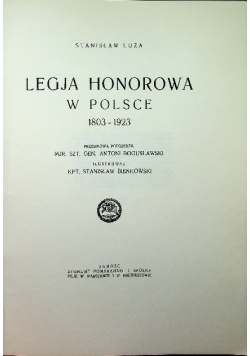 Legia honorowa w Polsce  reprint z 1923 r.