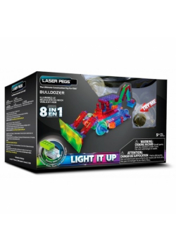 Klocki Laser Pegs 8w1 buldożer świecące