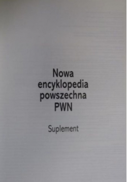 Nowa encyklopedia powszechna PWN Suplement