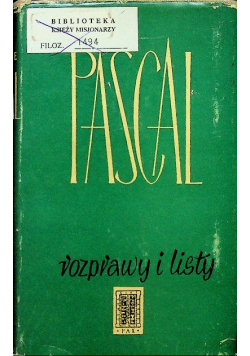 Pascal rozprawy i listy