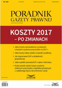 Koszty 2017 - po zmianach