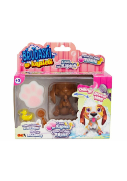 Brudaski w kąpieli piesek Beagle biało-żółty
