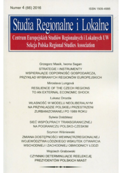 Studia Regionalne i Lokalne 4/ 2016