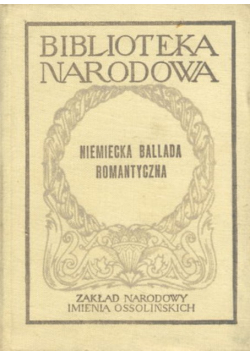 Niemiecka ballada romantyczna