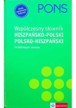 Współczesny słownik Hiszpańsko polski Polsko hiszpański