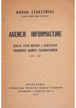 Agencje Informacyjne 1835 1935 1935 r.
