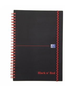 Kołozeszyt A5 Oxford w kratkę 70 kartek Black n' Red