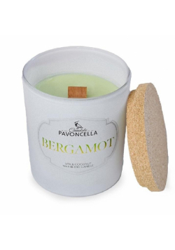 Świeczka sojowa Bergamot biała 135g
