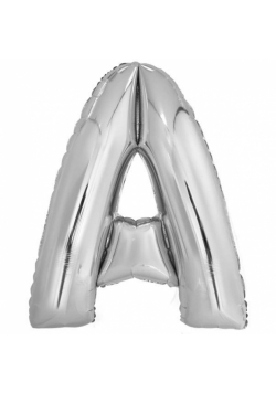 Balon foliowy litera A srebrna 67x85cm