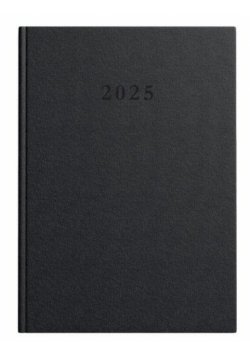 Kalendarz 2025 książkowy A5 Standard DTP czarny