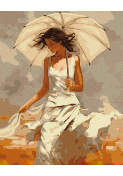 Malowanie po numerach - Dziewczyna z parasolem