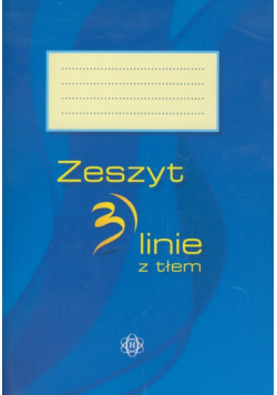 Zeszyt 3 linie z tłem niebieski