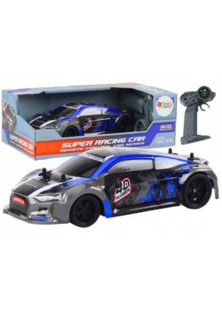 Auto R/C 1:18 gumowe koła drift niebieski