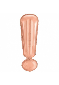 Balon foliowy znak ! różowe złoto 28x86cm
