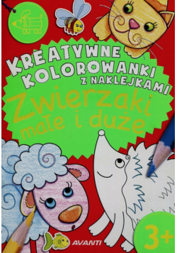 Kreatywne kolorowanki z naklejkami Zwierzęta małe i duże