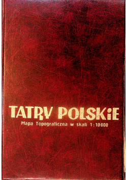 Tatry polskie mapa topograficzna w skali 1 - 10000