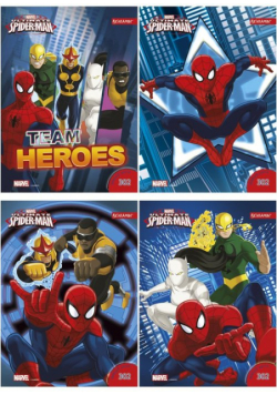 Wkłady do segregatora A6 Spider-Man 8 kartek z kolorowankami i naklejkami seria 302
