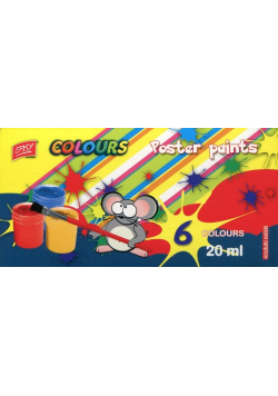 Farby plakatowe 20 ml 6 kolorów