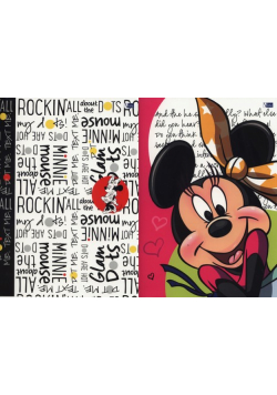Zeszyt A4 w kratkę 80 kartek Minnie 5 sztuk mix
