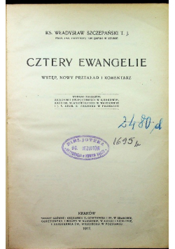 Nowy Testament Cztery Ewangelie, 1917 r.
