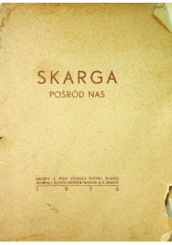 Skarga pośród nas 1936 r.