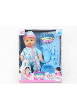 Lalka bobas Bonnie 30cm z akcesoriami niebieskie śpioszki