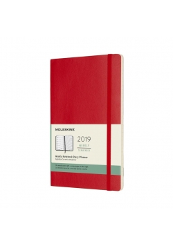 Kalendarz 2019 tygodniowy 12ML czerw. szkar.