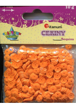 Cekiny 7mm 10g pomarańczowe