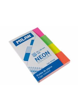 Indeksy Milan kolorowe 50x20mm 160 10 sztuk
