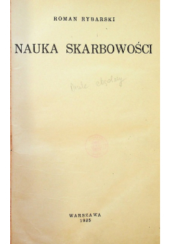 Nauka skarbowości 1935 r.