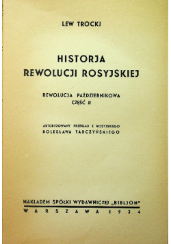 Historia rewolucji rosyjskiej 1934 r.