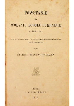 Powstanie na Wołyniu, Podolu i Ukrainie 1875 r.