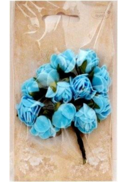 Różyczki z pianki niebieskie 2cm 12szt