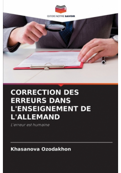 Correction Des Erreurs Dans L'enseignement De L'allemand
