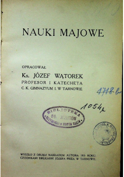 Nauki Majowe  1913 r.