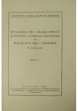 Wydawnictwo okręgowego komitetu ochrony przyrody 1932 r.