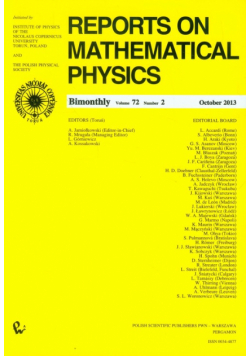 Reports on Mathematical Physics 72/2