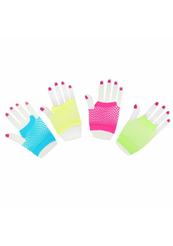 Rękawiczki siateczkowe neon 2szt MIX