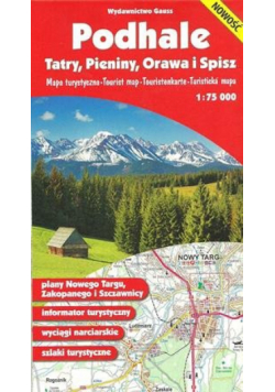 Podhale. Tatry, Pieniny, Orawa i Spisz. Mapa turystyczna 1:75 000 wyd. 3