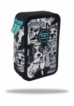 Piórnik 3-komorowy z wyposażeniem Coolpack Jumper 3 dogs planet