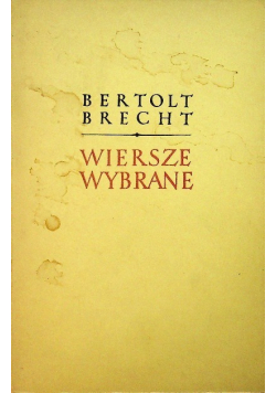 Brecht Wiersze wybrane