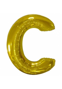 Balon foliowy litera C złota 69,5x86cm